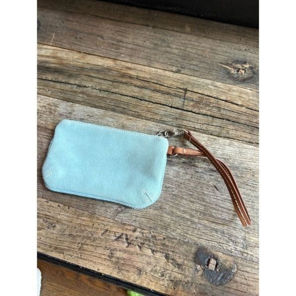 Gap vintage suede baby blue wristlet